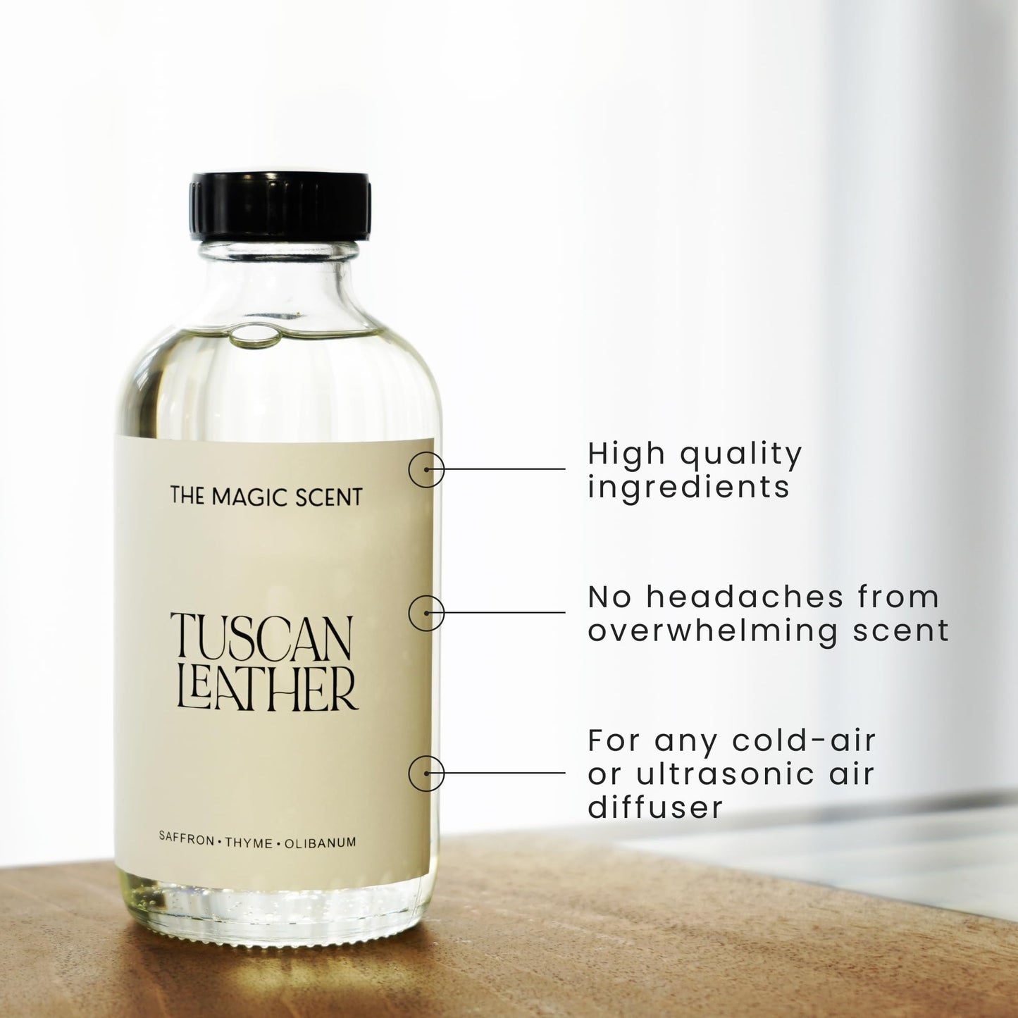 The Magic Scent Tuscan Leather Diffuser Oil – Luxury Hotel Scents 8.5 oz