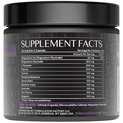 Formulation Factory The Night Before 10-in-1 Sleep Aid – 120 Caps (Melatonin-Free)
