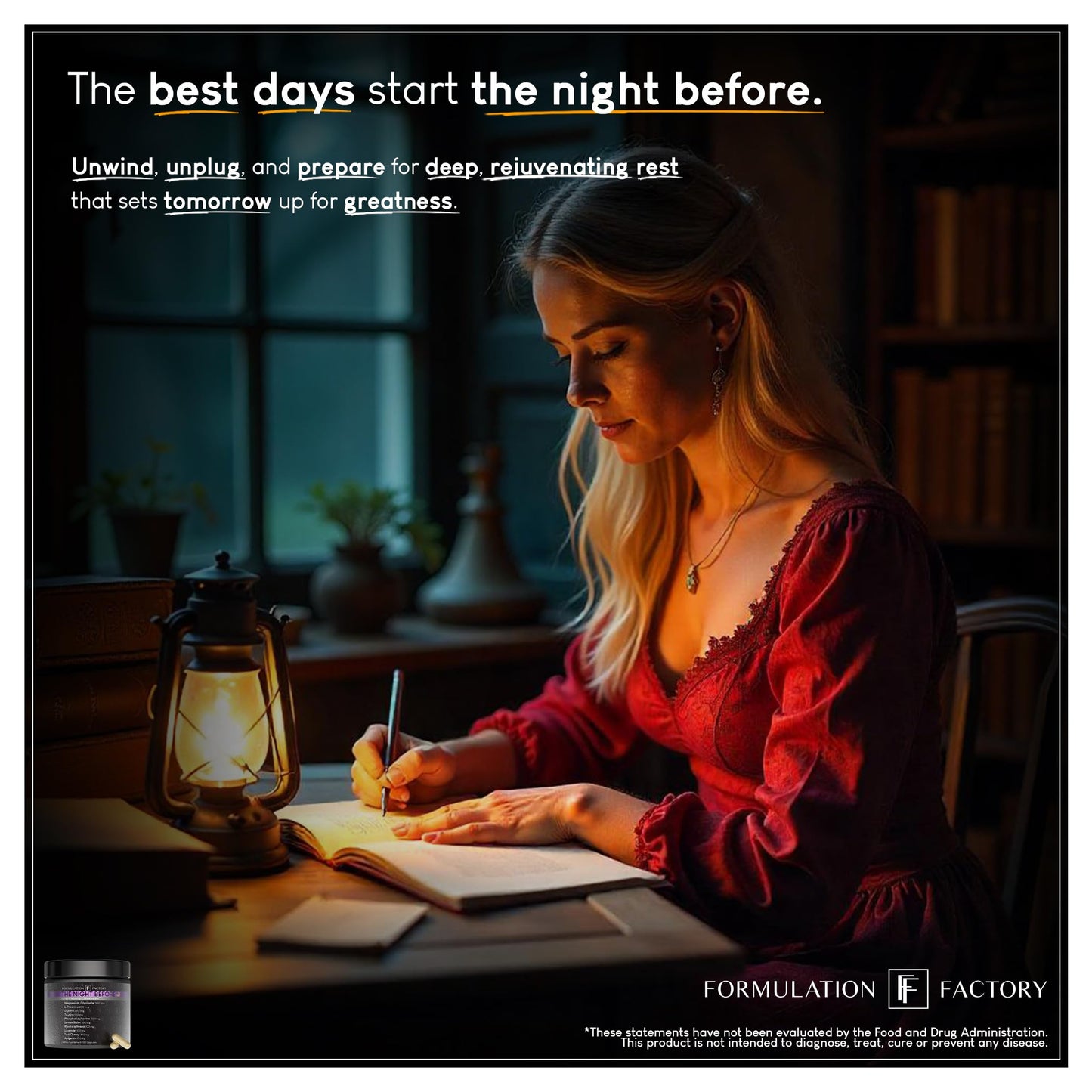 Formulation Factory The Night Before 10-in-1 Sleep Aid – 120 Caps (Melatonin-Free)