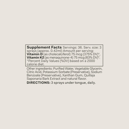 The Nue Co. Vitamin D Spray - Immunity & Mood Support | Vegan, Gluten Free, 0.51 fl oz