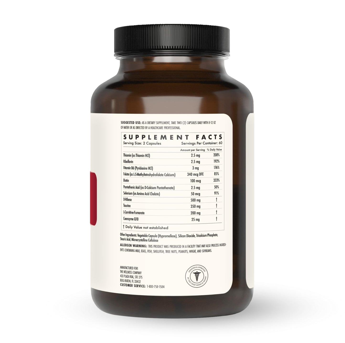 The Wellness Company Healthy Heart - Cardiovascular Strength, Blood Flow, Nitric Oxide Production & Healthy Cholesterol Levels | 120ct (2 Month Supply)