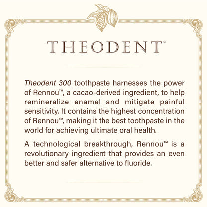 Theodent 300 Fluoride-Free Toothpaste | Clinical Strength Remineralization | Crystal Mint 3.4 oz