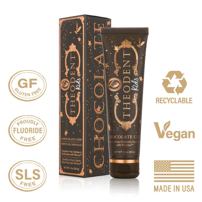 Theodent Kids Fluoride-Free Chocolate Chip Toothpaste – 3.4 oz (96.4 g)