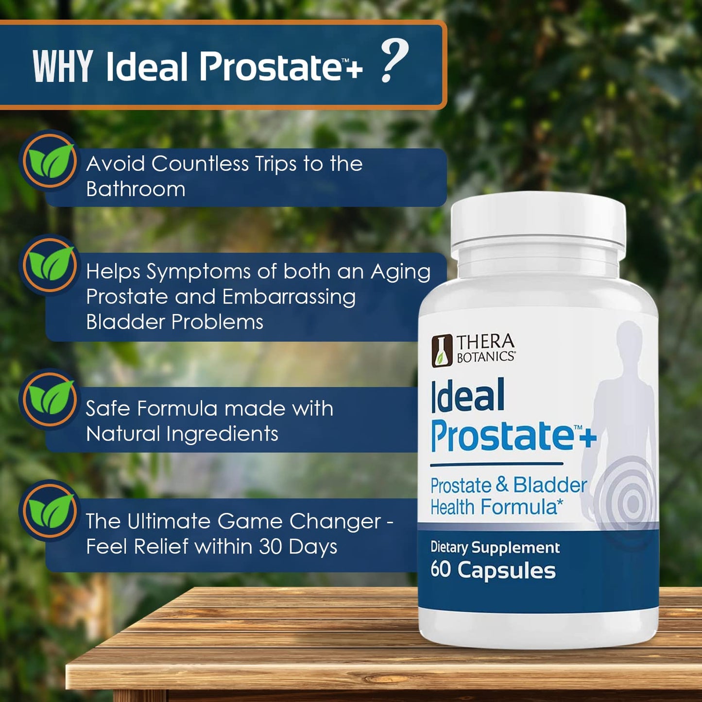 Therabotanics Advanced Men's Prostate Support Plus – Saw Palmetto, Lycopene & Lindera