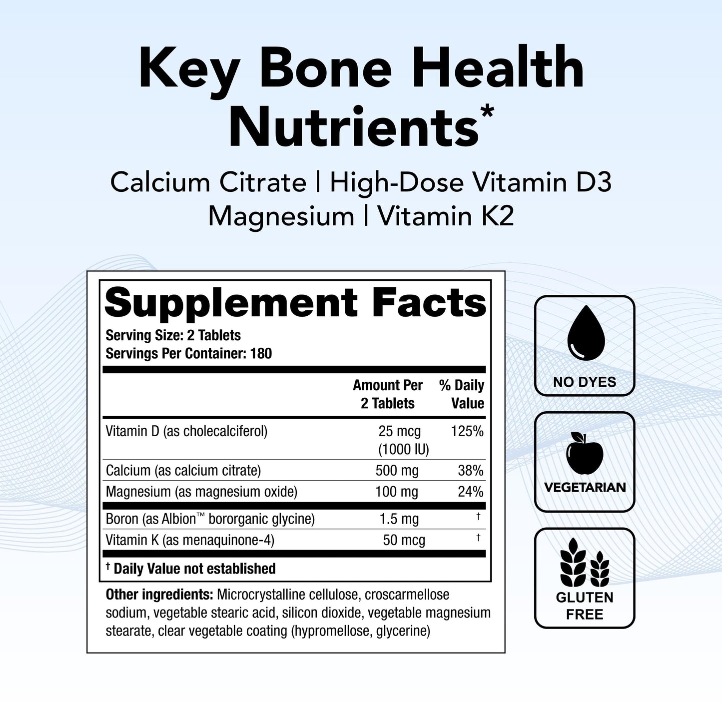 Theralogix TheraCal D2000 — Bone Health Supplement with Calcium, D3, K2 | 360 Tablets, 90-Day Supply, NSF Certified