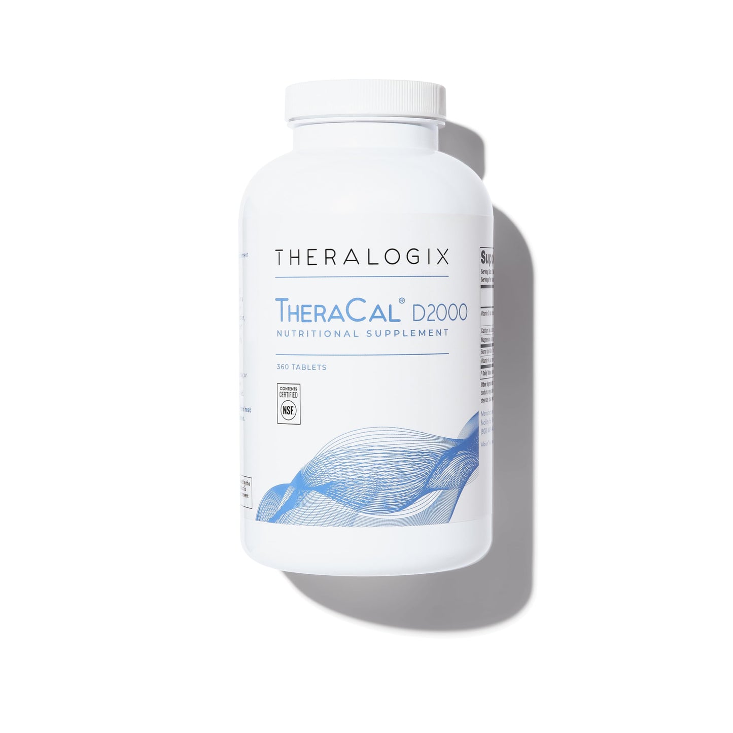 Theralogix TheraCal D2000 — Bone Health Supplement with Calcium, D3, K2 | 360 Tablets, 90-Day Supply, NSF Certified