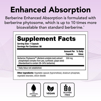 Theralogix Berberine Enhanced Absorption Phytosome – 90-Day Supply for Metabolic Health & Hormone Balance