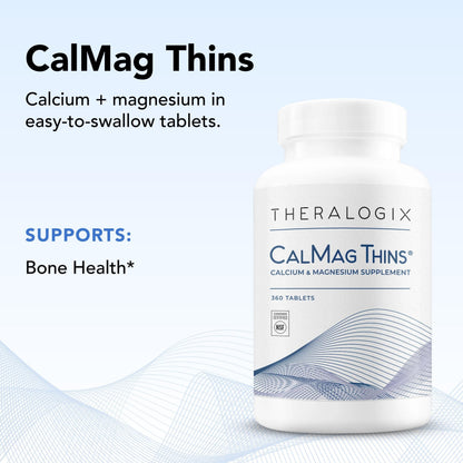 Theralogix CalMag Thins Calcium & Magnesium - 360 Tablets | NSF Certified