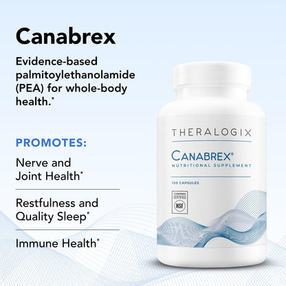 Theralogix Canabrex PEA Supplement – 120 Capsules (60-Day) | Joint Health, Sleep & Immune Support | NSF Certified