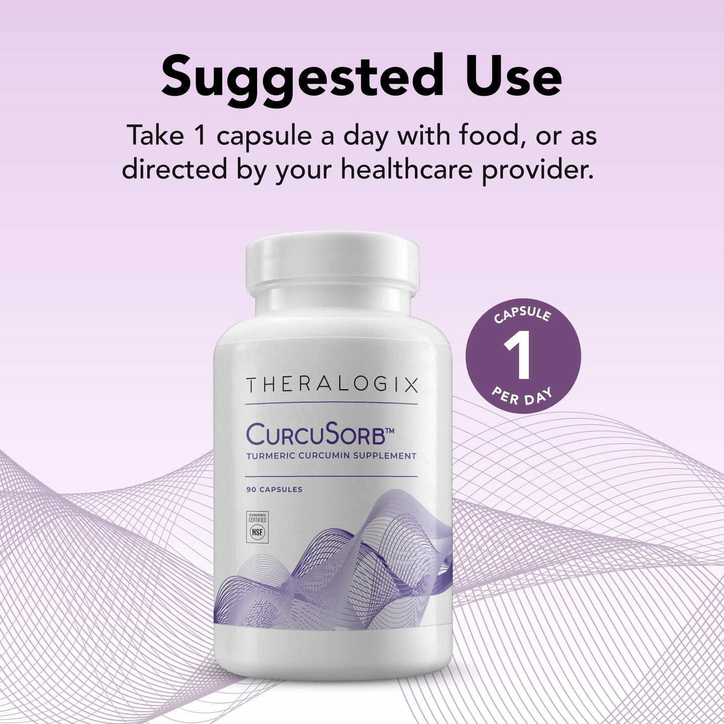 Theralogix CurcuSorb Turmeric Curcumin – 90 Capsules, 90-Day Supply, High-Absorption, NSF Certified