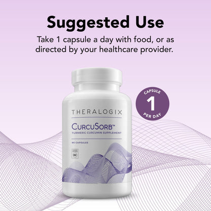 Theralogix CurcuSorb Turmeric Curcumin – 90 Capsules, 90-Day Supply, High-Absorption, NSF Certified