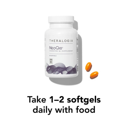 Theralogix NeoQ10 CoQ10 Supplement – Heart Health & Fertility Support | NSF Certified, 90 Softgels