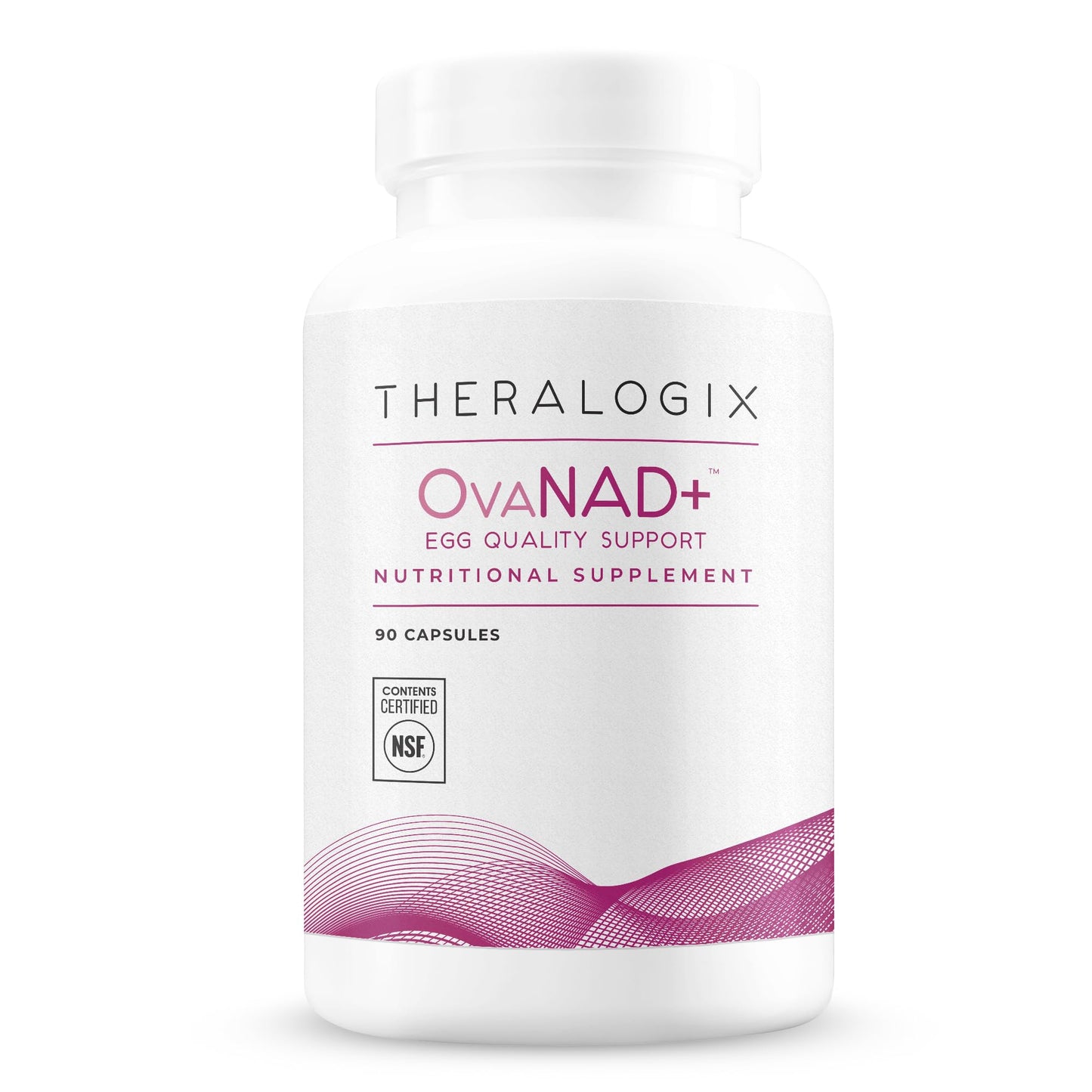Theralogix OvaNAD+ Egg Quality Support | NR & Pterostilbene | 90-Count, 90-Day Supply