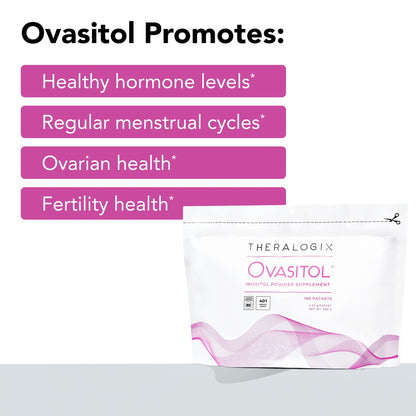 Theralogix Ovasitol Inositol Powder Packets – 90-Day Supply, NSF Certified