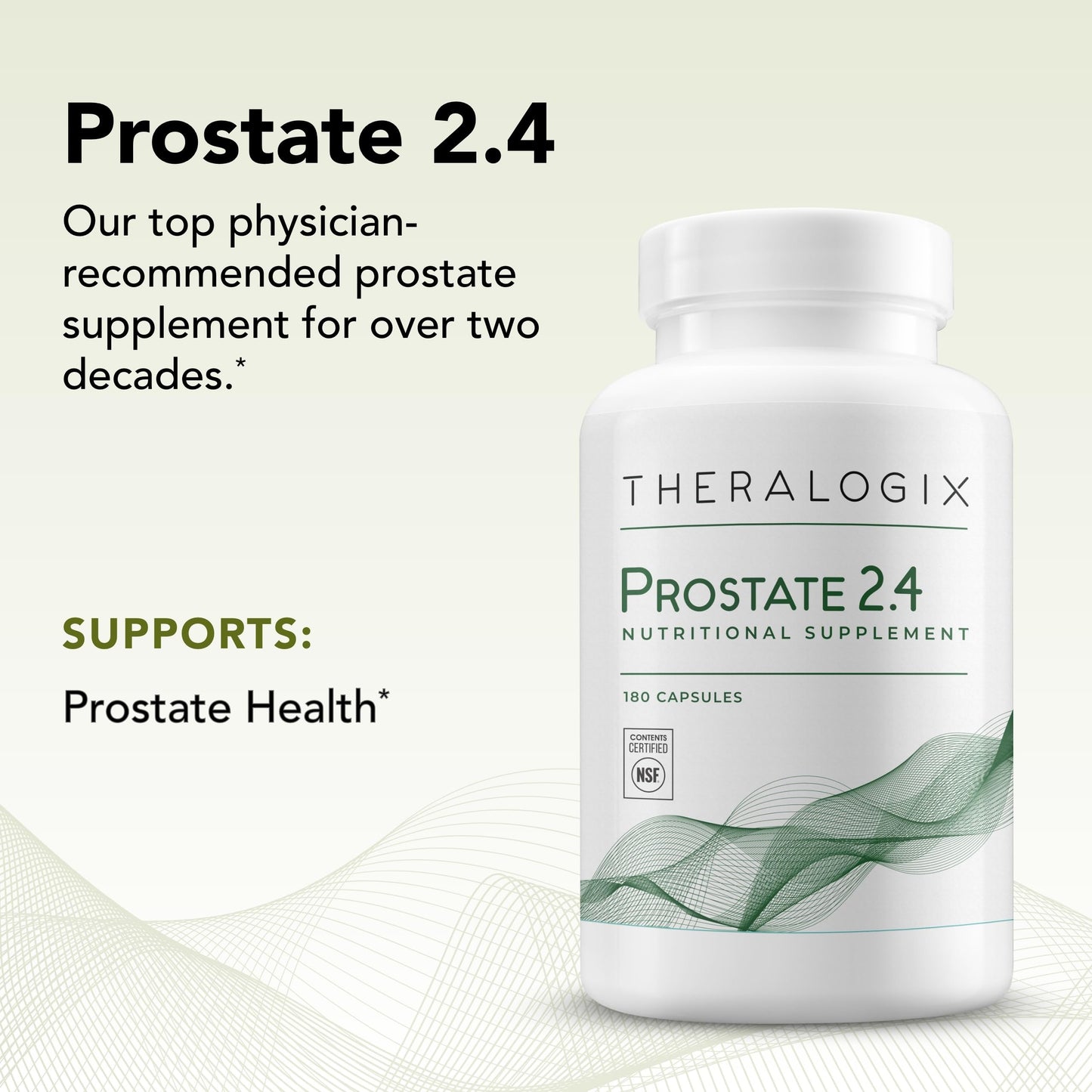 Theralogix Prostate 2.4 - 180 Capsules | NSF Certified Prostate Health Support for Men