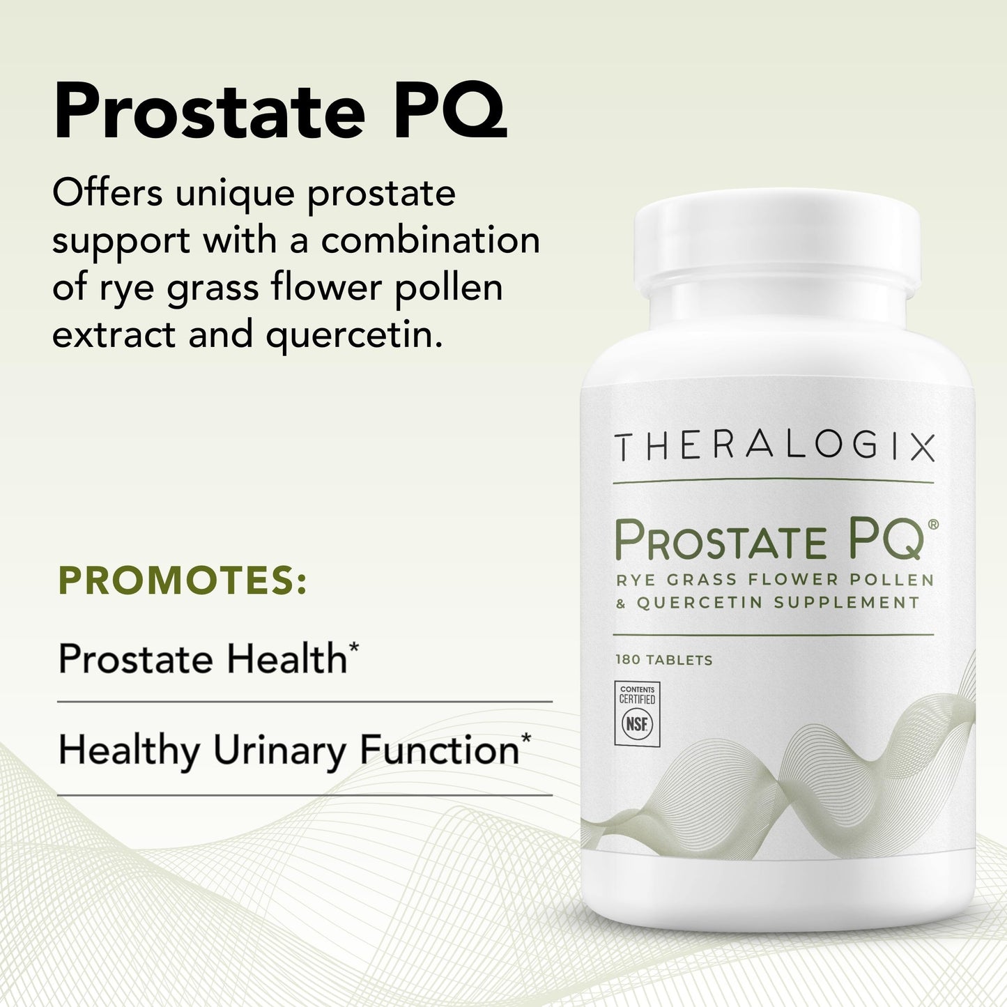 Theralogix Prostate PQ – Rye Grass Pollen Extract & Quercetin, 180 Tablets