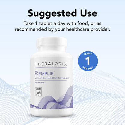 Theralogix Remplir 90-Day Supplement – B12 & Chelated Magnesium – NSF Certified