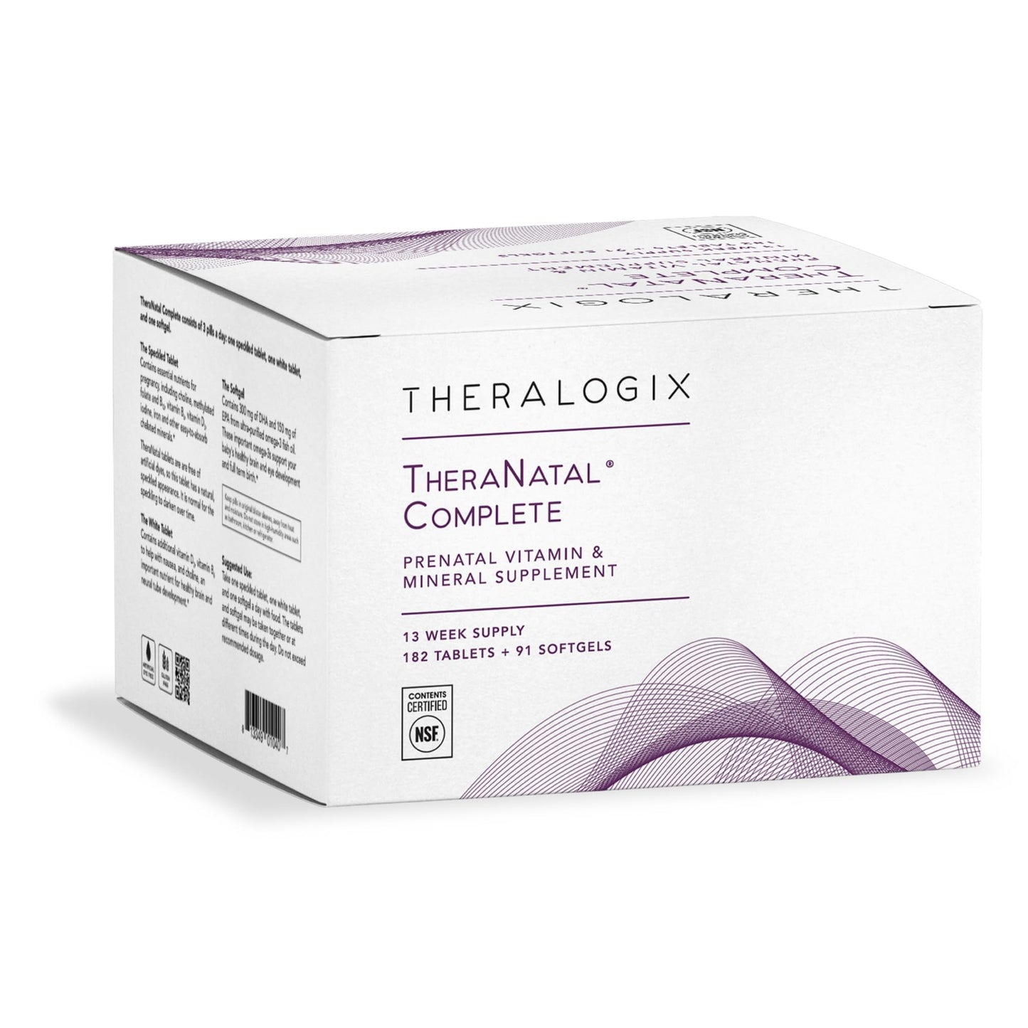 Theralogix TheraNatal Complete Prenatal Vitamin – 91-Day Supply, NSF Certified