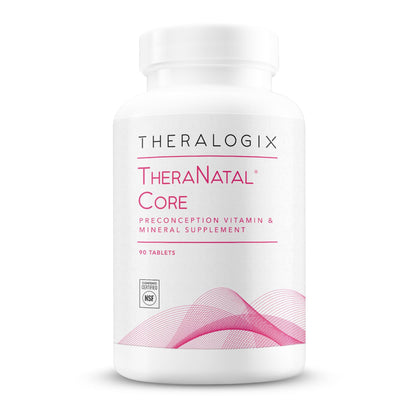 Theralogix TheraNatal Core Preconception Vitamin: 90-Day NSF-Certified Prenatal Support