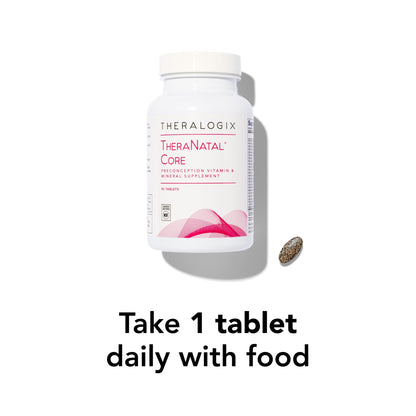 Theralogix TheraNatal Core Preconception Vitamin: 90-Day NSF-Certified Prenatal Support