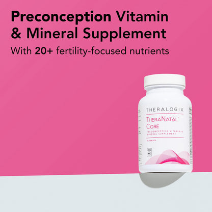 Theralogix TheraNatal Core Preconception Vitamin: 90-Day NSF-Certified Prenatal Support
