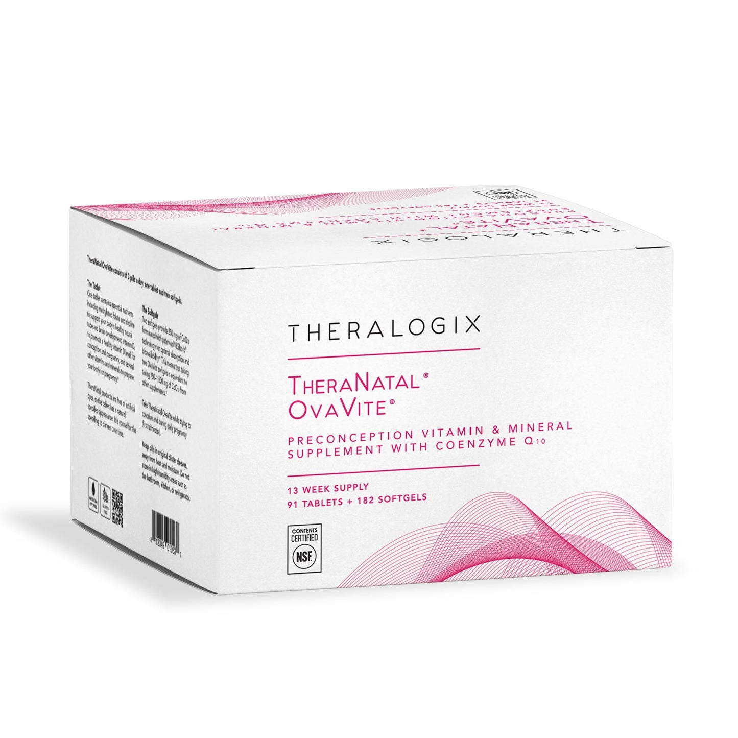 Theralogix TheraNatal OvaVite Preconception Vitamins – 13-Week Supply | Prenatal & Fertility Support with CoQ10* | NSF Certified