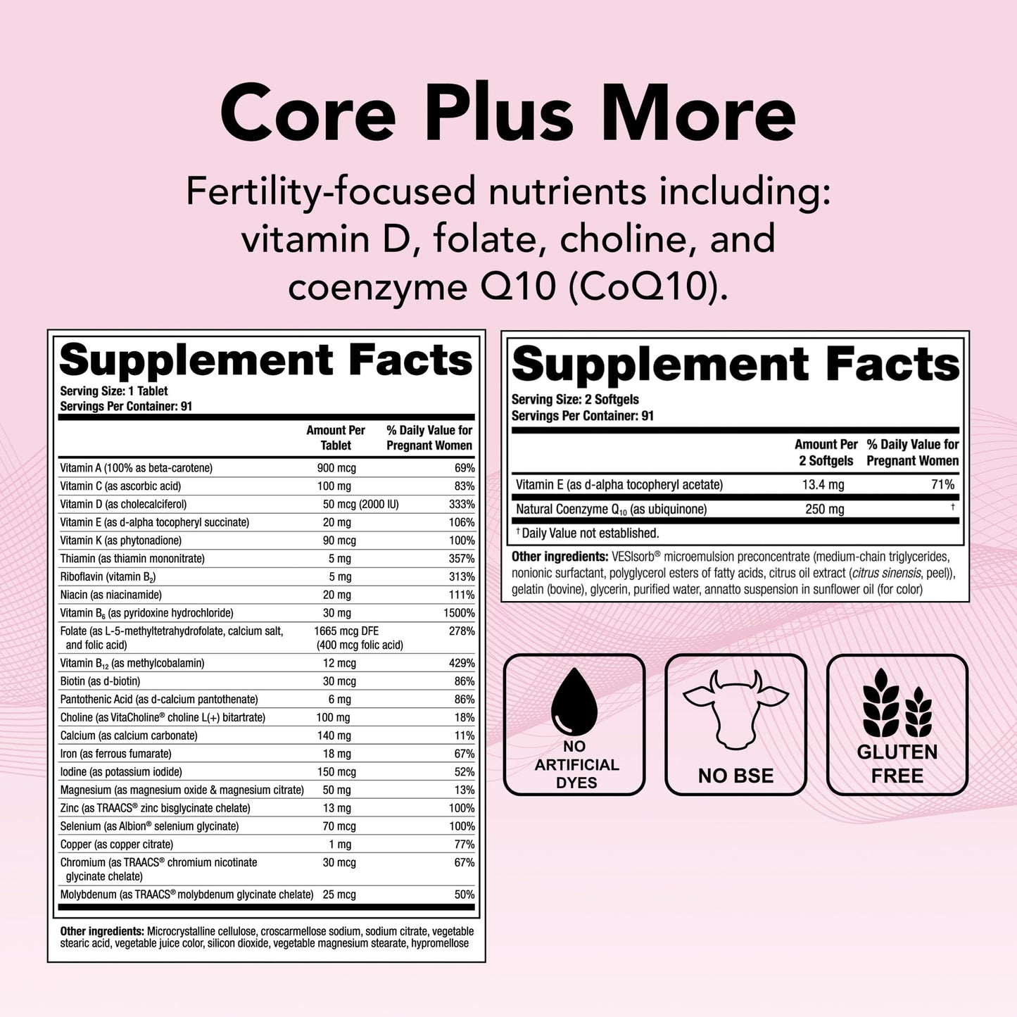 Theralogix TheraNatal OvaVite Preconception Vitamins – 13-Week Supply | Prenatal & Fertility Support with CoQ10* | NSF Certified