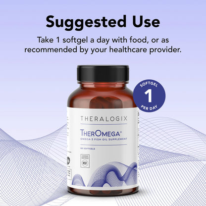 Theralogix TherOmega Omega-3 Fish Oil Supplement – 700 mg DHA & EPA from Wild Alaska Pollock | NSF Certified