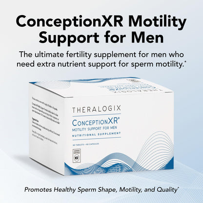 Theralogix ConceptionXR Motility Support Formula – Men’s Preconception Vitamins for Sperm Health, NSF Certified, 60 Tabs + 60 Caps