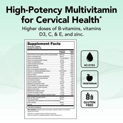 Theralogix ProCerv HP High-Potency Multivitamin – Immune Support for Men & Women – 270 Capsules (NSF Certified)