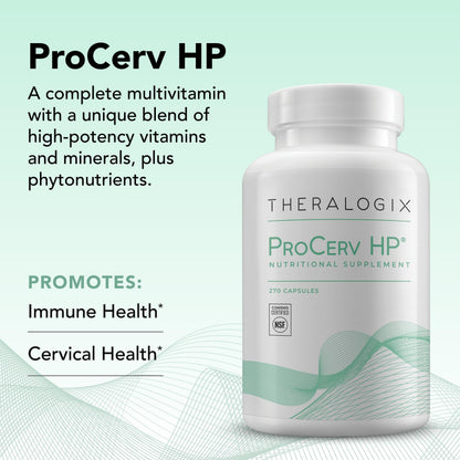 Theralogix ProCerv HP High-Potency Multivitamin – Immune Support for Men & Women – 270 Capsules (NSF Certified)