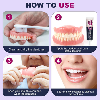 2Pcs Thermoplastic Denture Adhesive – Secure Dentures Up to 4 Days