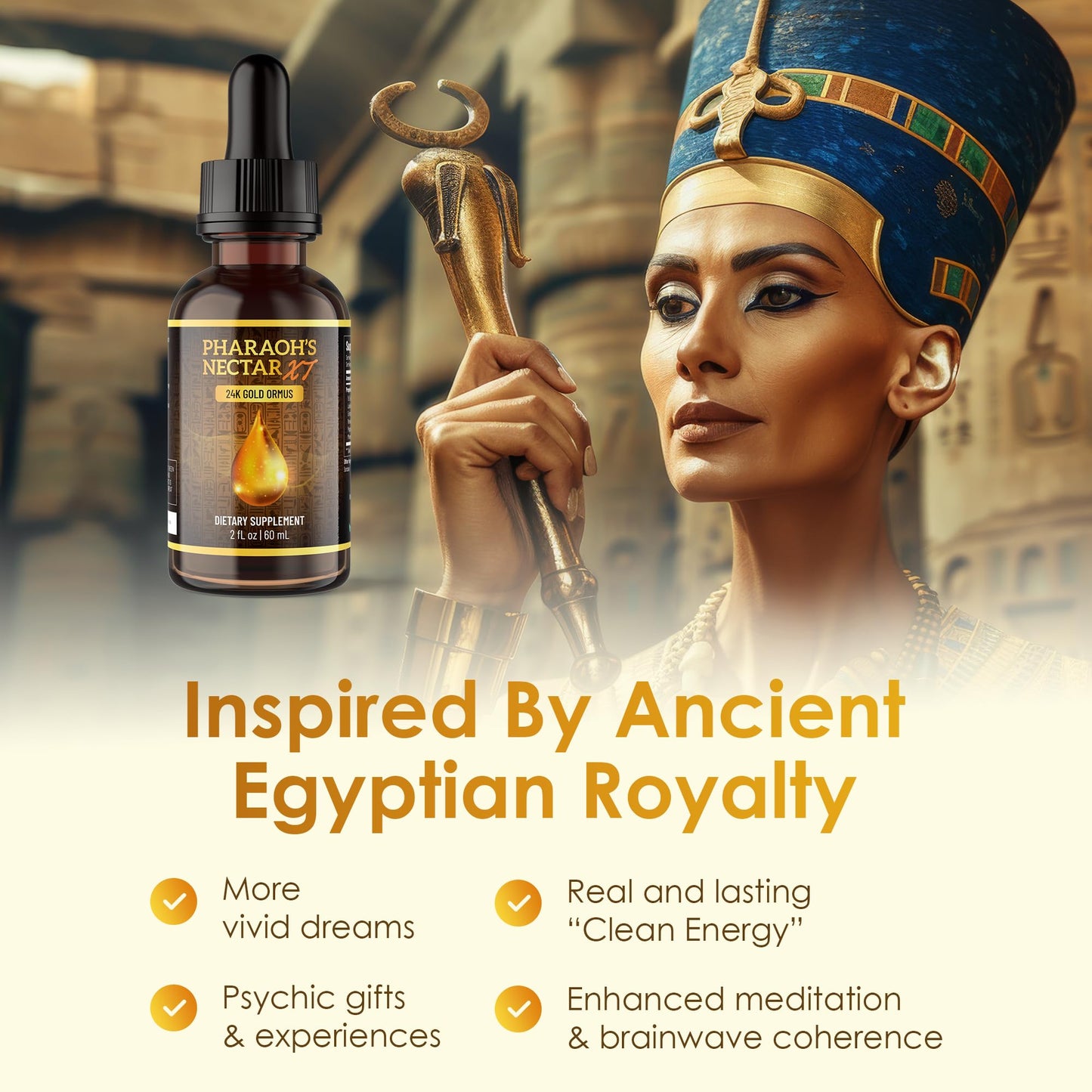 Nutraville Pharaoh's Nectar XT 24K Monoatomic Gold Ormus – 2 Pack