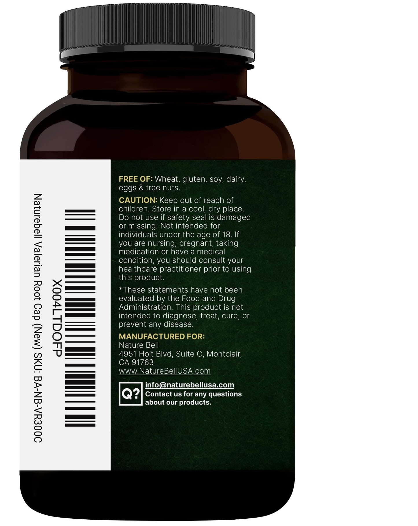NatureBell Valerian Root for Sleep – 300 Veggie Capsules, Melatonin Free