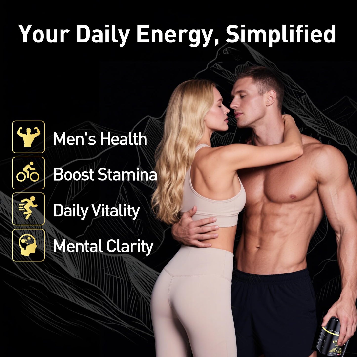 Eullsi Pure Himalayan Shilajit Gummies + Ashwagandha for Energy, Stamina & Immune Support | Vegan Non-GMO, 180 Count