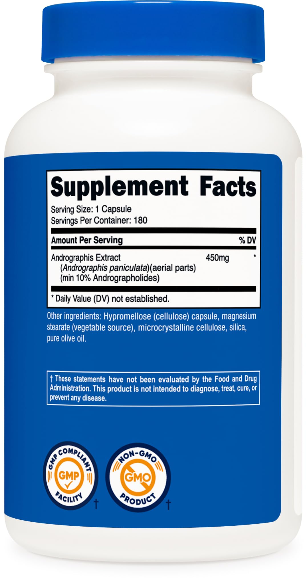 Nutricost Andrographis Extract 450mg – 180 Vegetarian Capsules | Non-GMO & Gluten Free
