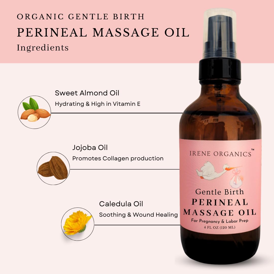 Organic Perineal Massage Oil Spray – Irene Organics (Pregnancy & Postpartum)