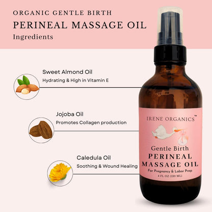 Organic Perineal Massage Oil Spray – Irene Organics (Pregnancy & Postpartum)