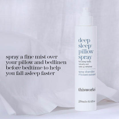 THISWORKS Deep Sleep Pillow Spray – 250 ml | Natural Aromatherapy Sleep Aid with Lavender, Vetivert & Chamomile