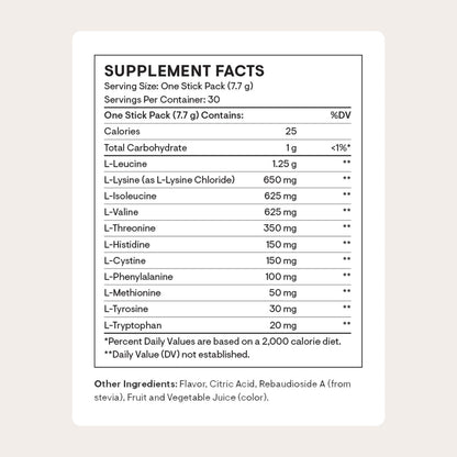 THORNE Amino Complex – Clinically Validated EAA & BCAA Powder for Pre/Post-Workout | NSF Certified for Sport | 30 Servings | Berry