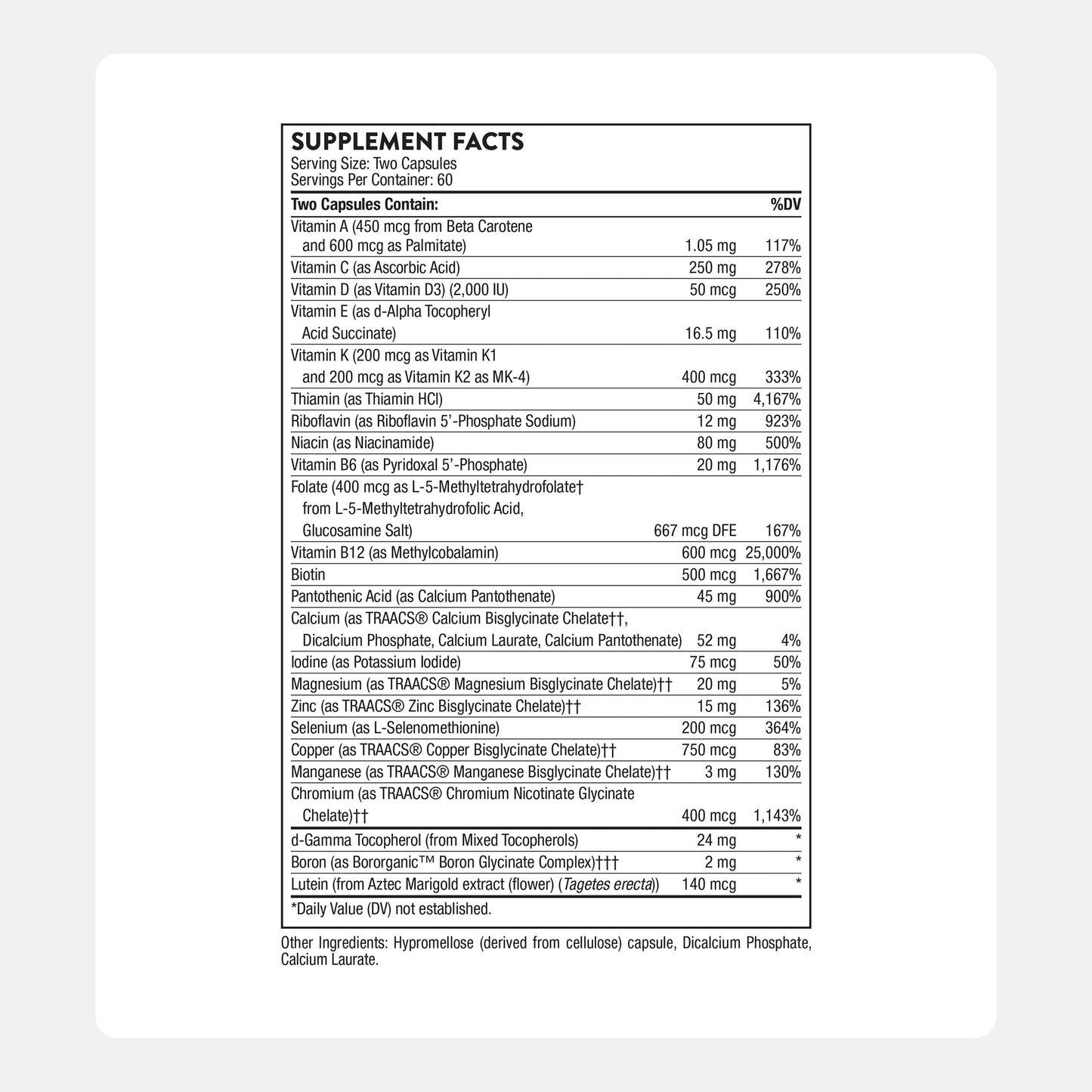THORNE Basic Nutrients 2/Day – Comprehensive Daily Multivitamin | Gluten, Dairy & Soy-Free