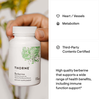 THORNE Berberine Dual Action Formula with Phytosome Plus | Heart, Immune, GI & Cholesterol Support