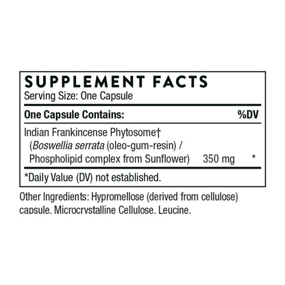 THORNE Boswellia Phytosome - Indian Frankincense (Boswellia Extract) Supplement - 60 Capsules