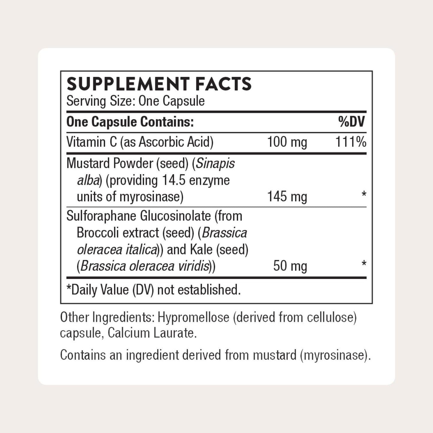 THORNE Broccoli Seed Extract (SGS) – Sulforaphane Glucosinolate, 60 Capsules | Antioxidant Support*