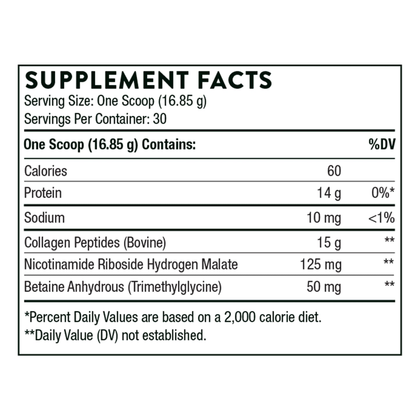 THORNE Collagen Fit – Unflavored Collagen Peptides with Nicotinamide Riboside | 30 Servings, NSF Certified for Sport