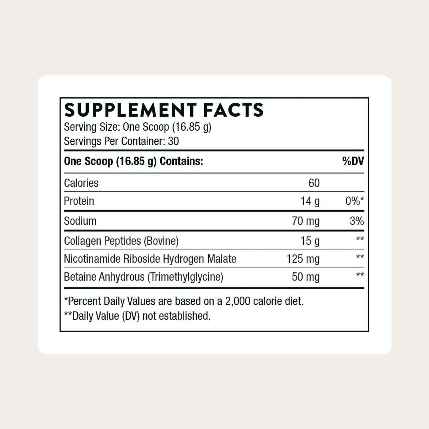 THORNE Collagen Fit – Unflavored Collagen Peptides with Nicotinamide Riboside | 30 Servings, NSF Certified for Sport