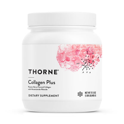 THORNE Collagen Plus – Collagen Peptides with Nicotinamide Riboside for Skin, Hair & Nails – 17.5 oz, 30 Servings