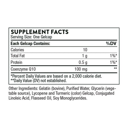 THORNE CoQ10 100mg | Optimally Absorbed Ubiquinone for Heart, Brain & Energy