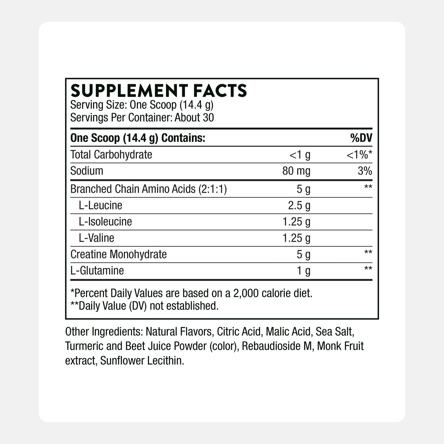 THORNE Creatine + BCAAs Powder – Peach Mango, NSF Certified for Sport – 30 Servings