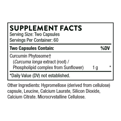 THORNE Curcumin Phytosome Meriva 1000 mg — Clinically Studied, High Absorption | 60 Servings